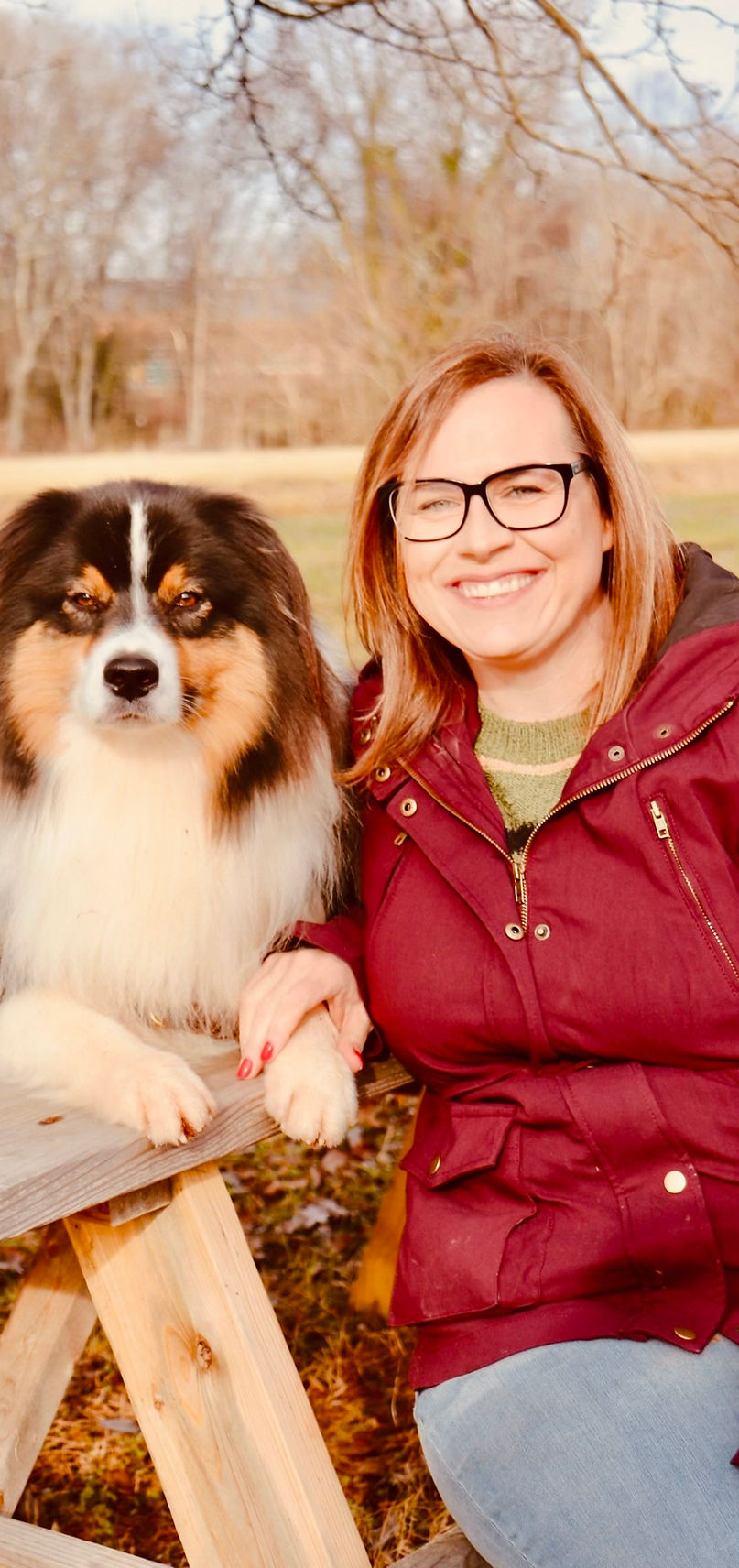 Jamie Miller with her dog